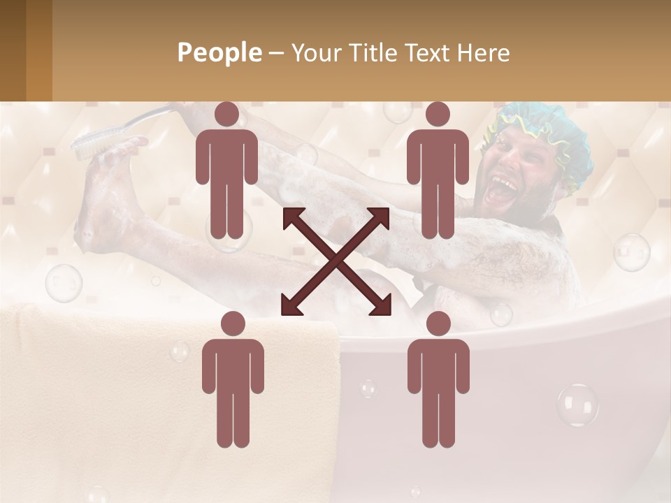 A Man Takes A Bathroom PowerPoint Template