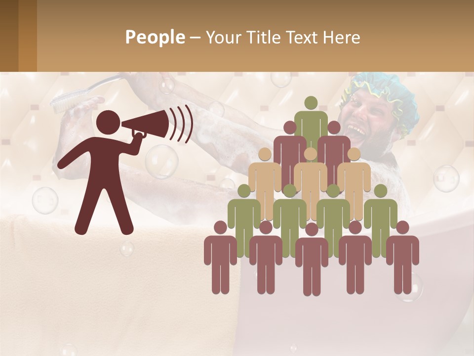 A Man Takes A Bathroom PowerPoint Template