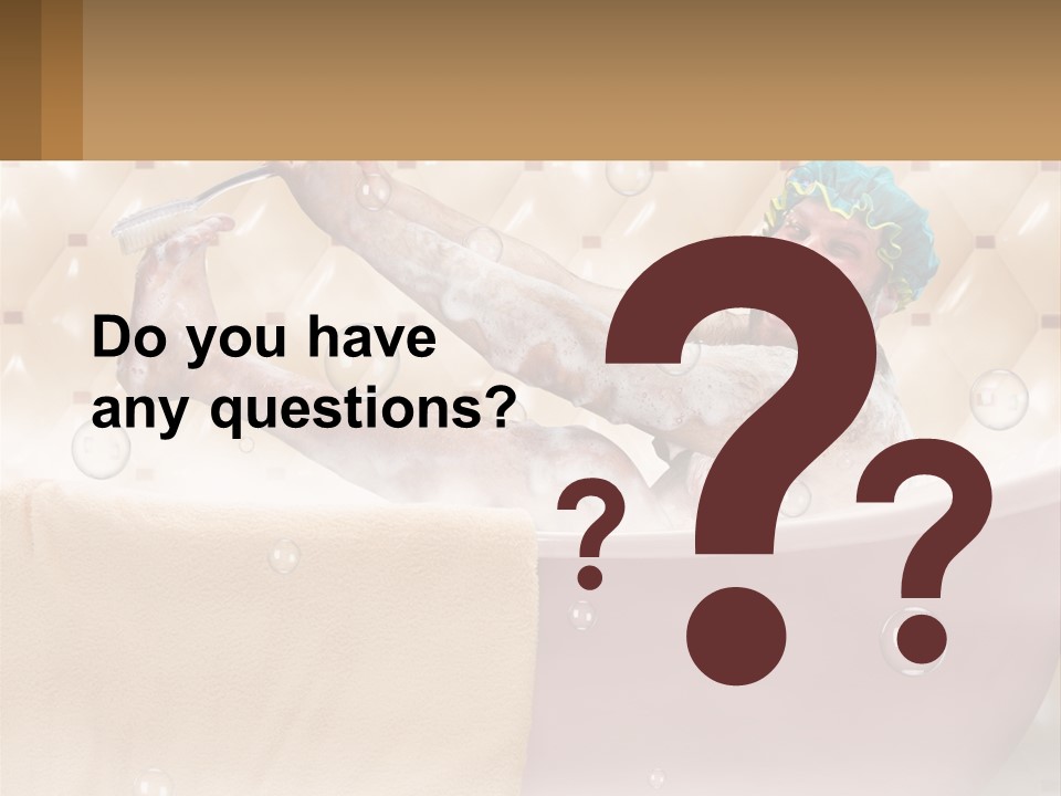 A Man Takes A Bathroom PowerPoint Template