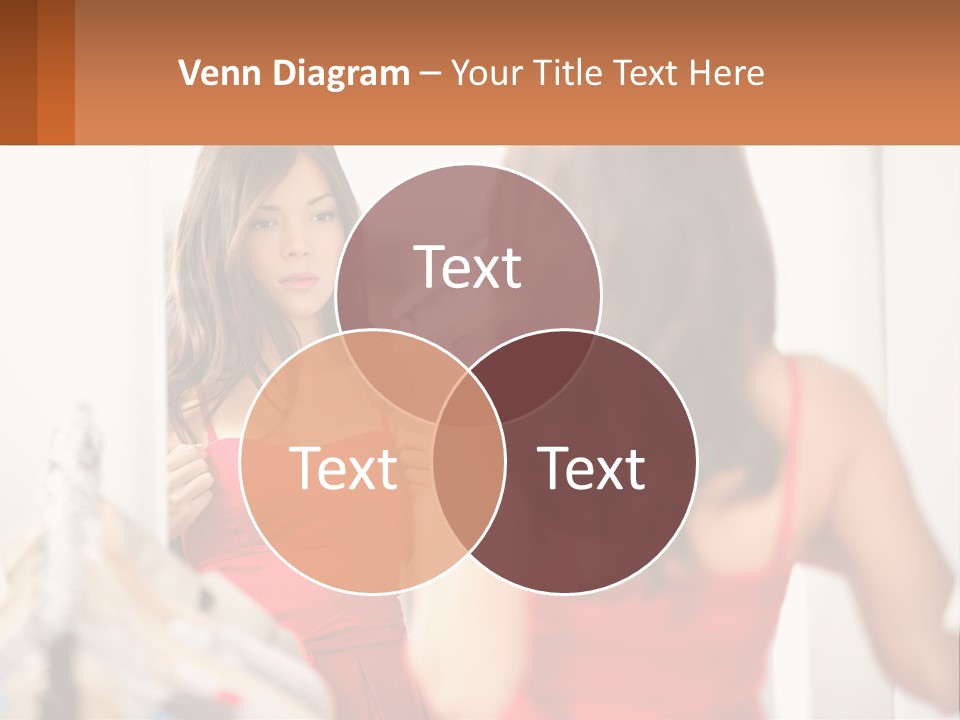 Girl In Front Of A Mirror PowerPoint Template