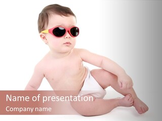 Kid With Glasses PowerPoint Template