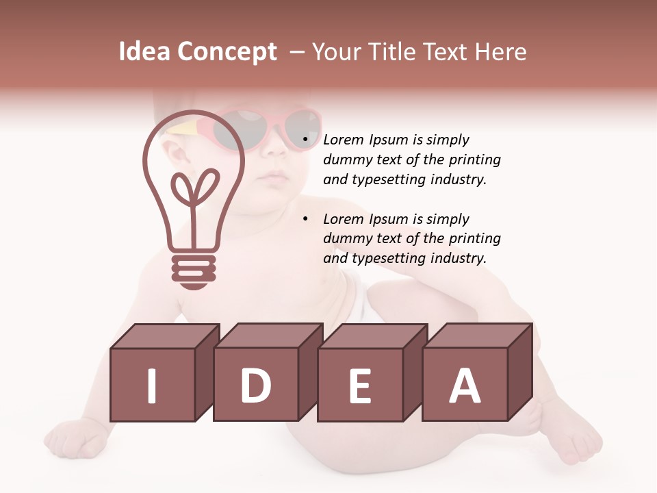 Kid With Glasses PowerPoint Template