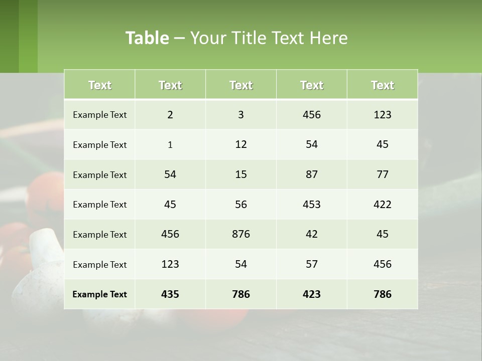 Vegetables PowerPoint Template