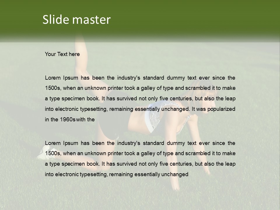 The Girl Is Doing A Workout PowerPoint Template