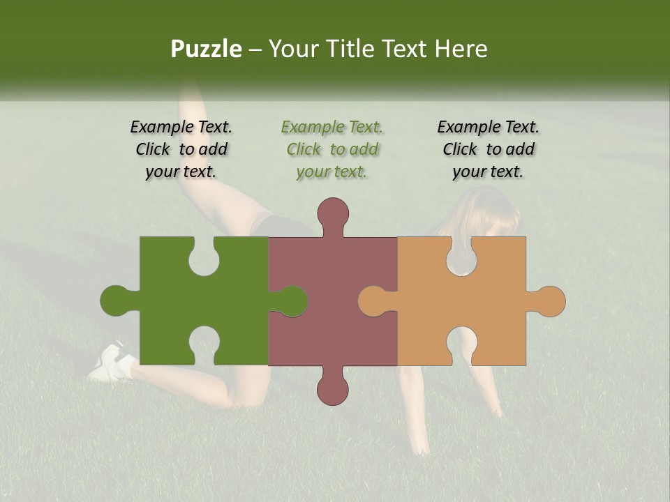 The Girl Is Doing A Workout PowerPoint Template