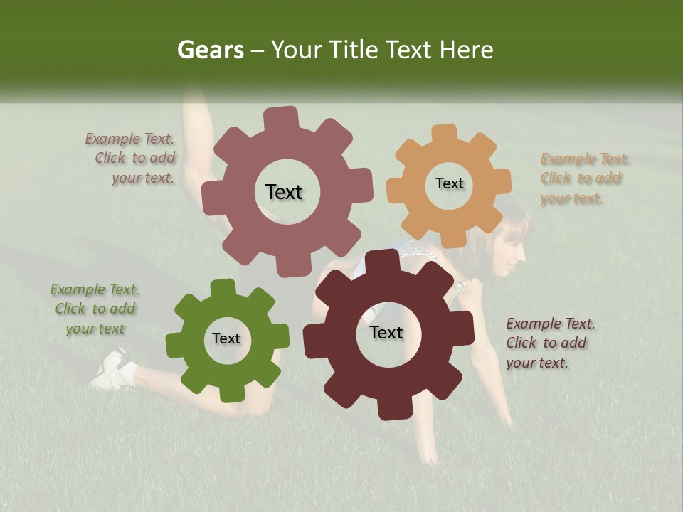 The Girl Is Doing A Workout PowerPoint Template