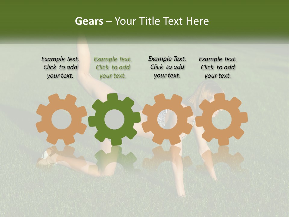 The Girl Is Doing A Workout PowerPoint Template