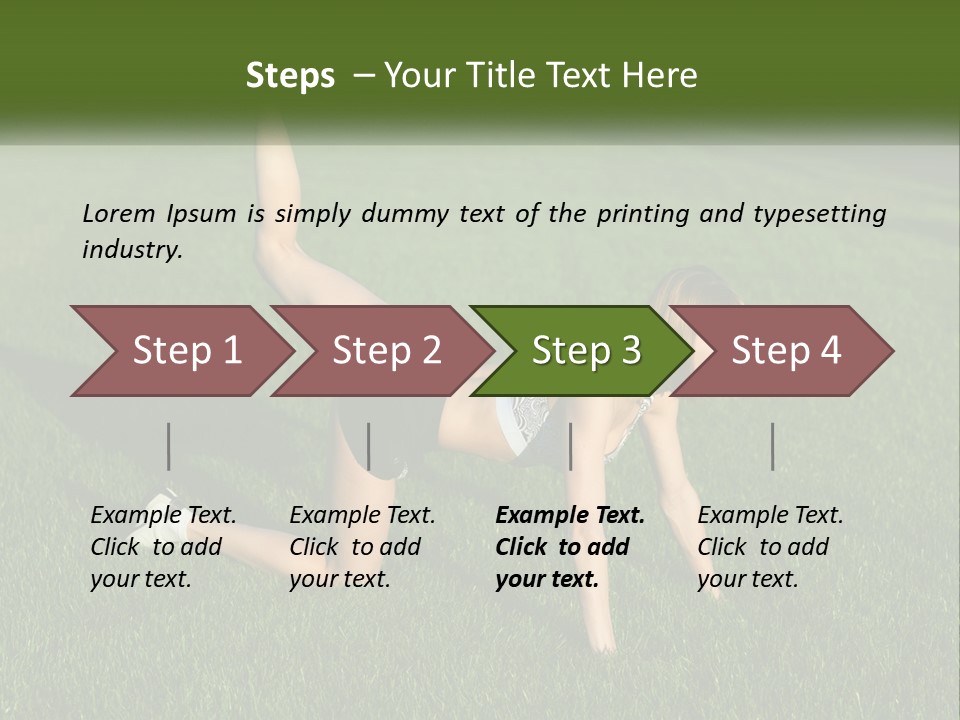The Girl Is Doing A Workout PowerPoint Template