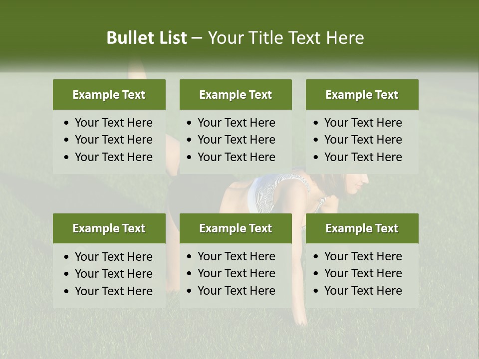 The Girl Is Doing A Workout PowerPoint Template