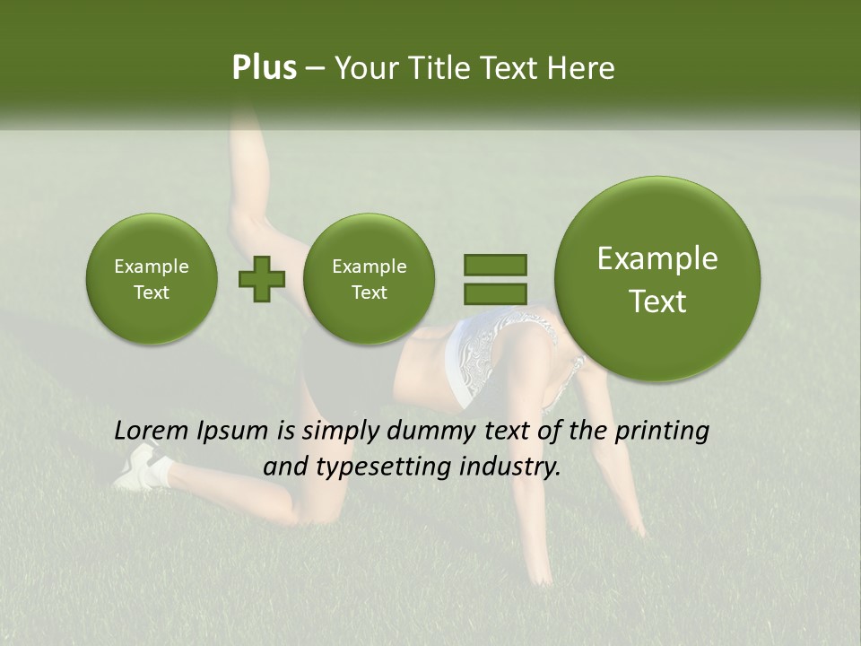 The Girl Is Doing A Workout PowerPoint Template