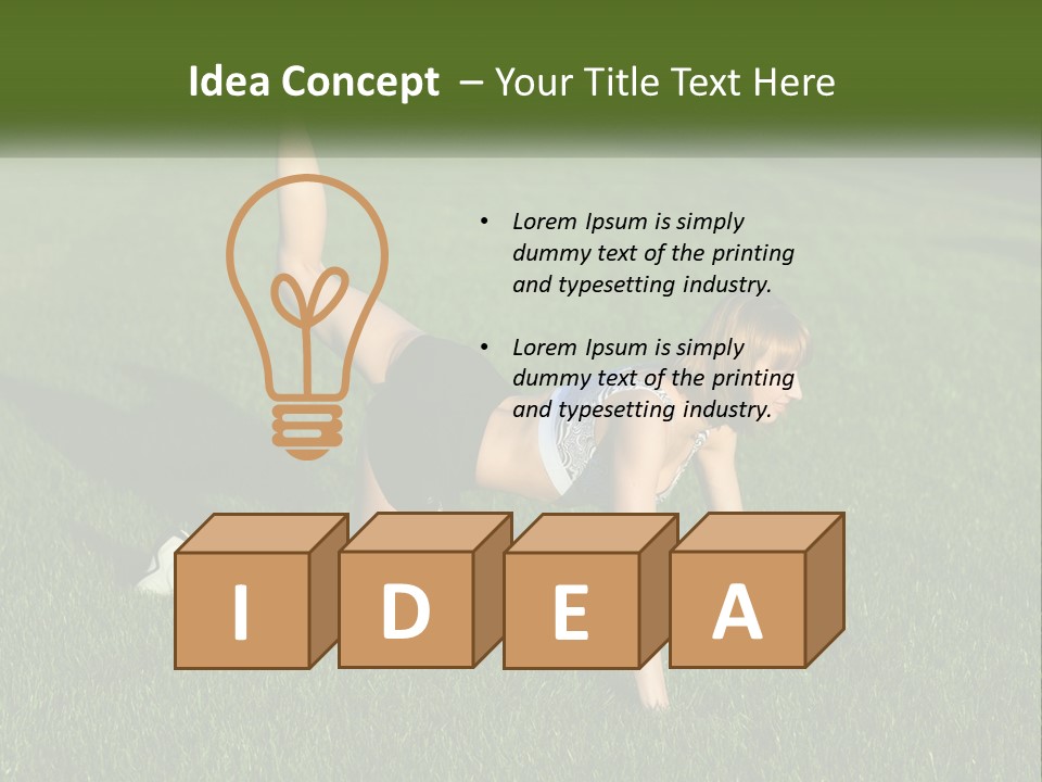 The Girl Is Doing A Workout PowerPoint Template