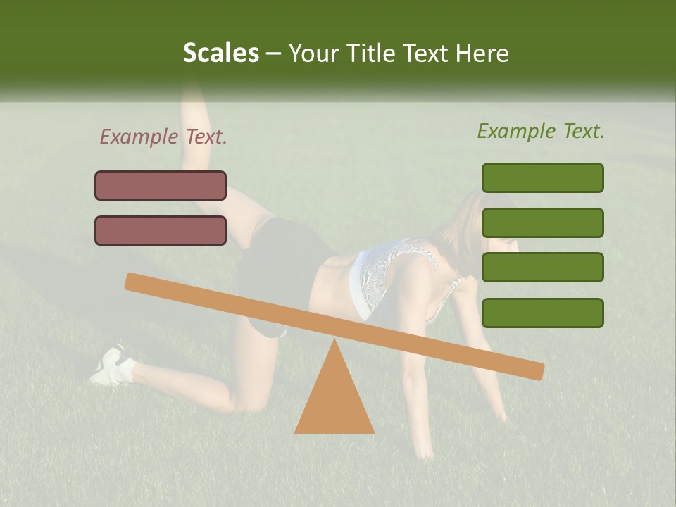 The Girl Is Doing A Workout PowerPoint Template