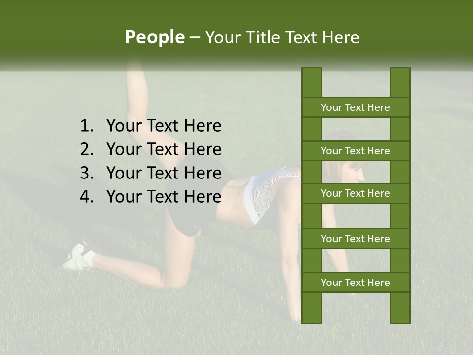 The Girl Is Doing A Workout PowerPoint Template