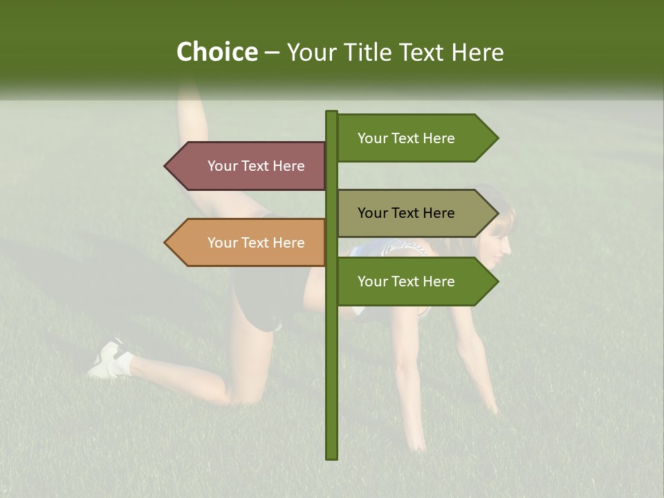 The Girl Is Doing A Workout PowerPoint Template