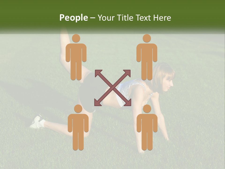 The Girl Is Doing A Workout PowerPoint Template