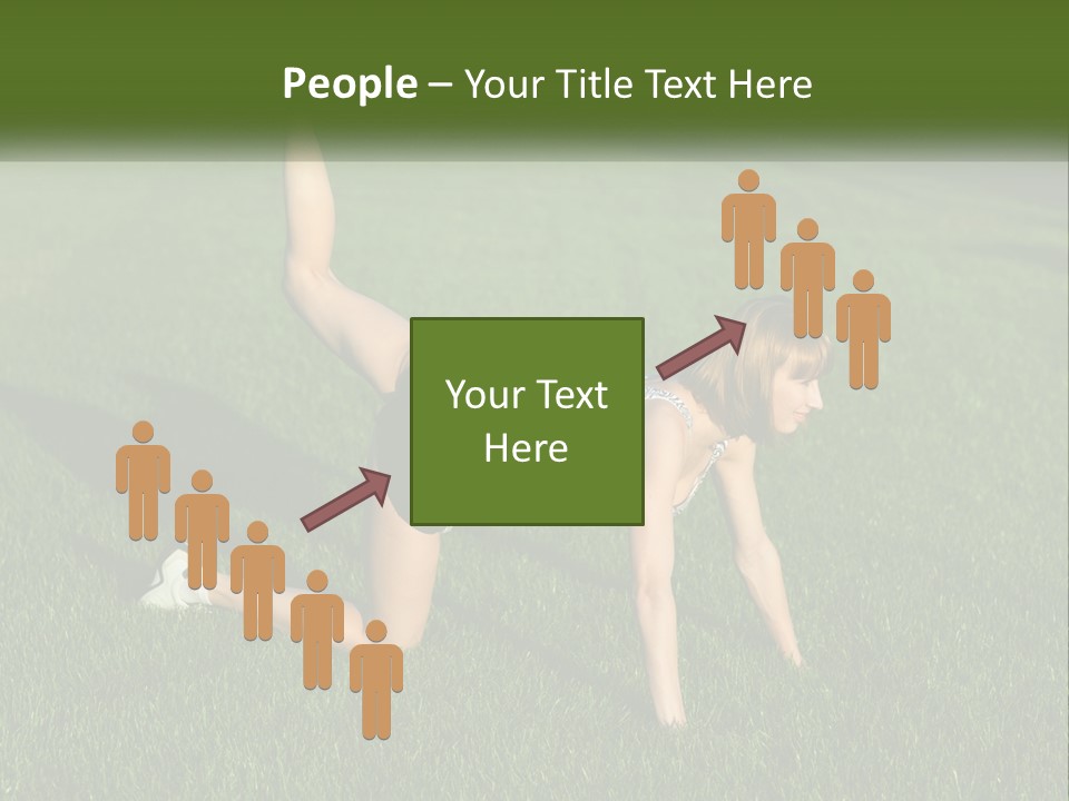 The Girl Is Doing A Workout PowerPoint Template