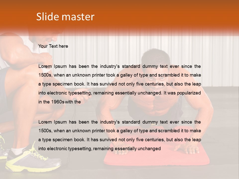 A Man Does Push-Ups PowerPoint Template