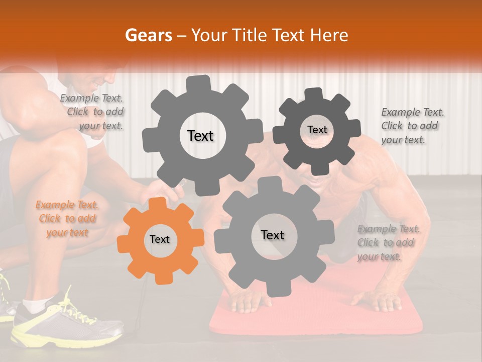 A Man Does Push-Ups PowerPoint Template