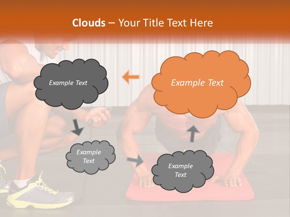 A Man Does Push-Ups PowerPoint Template