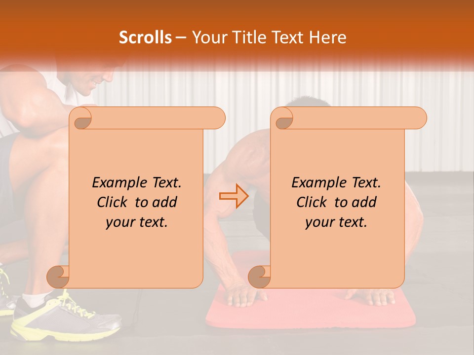 A Man Does Push-Ups PowerPoint Template