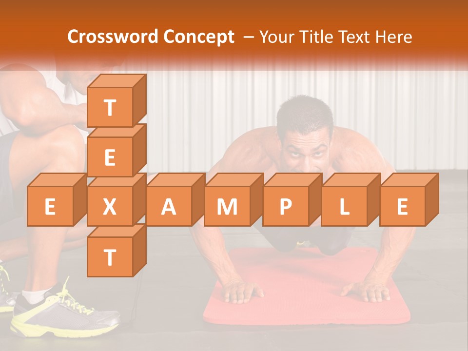 A Man Does Push-Ups PowerPoint Template