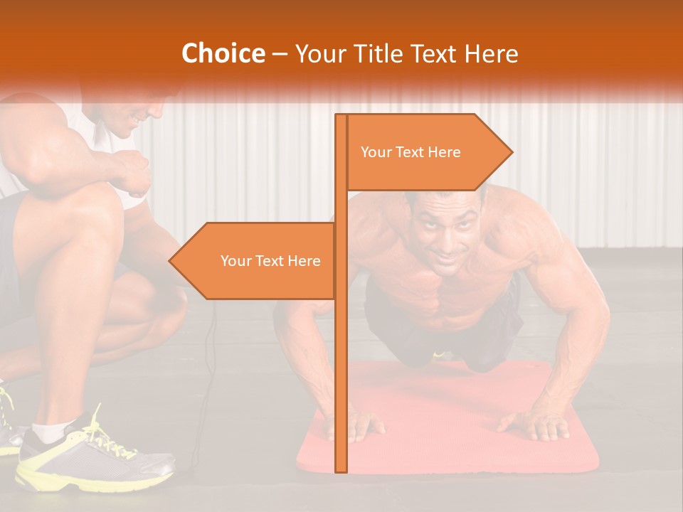 A Man Does Push-Ups PowerPoint Template