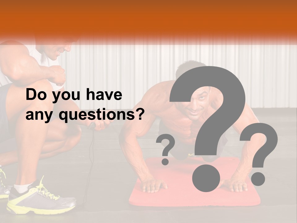 A Man Does Push-Ups PowerPoint Template