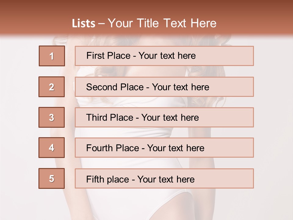 Girl In Swimsuit PowerPoint Template