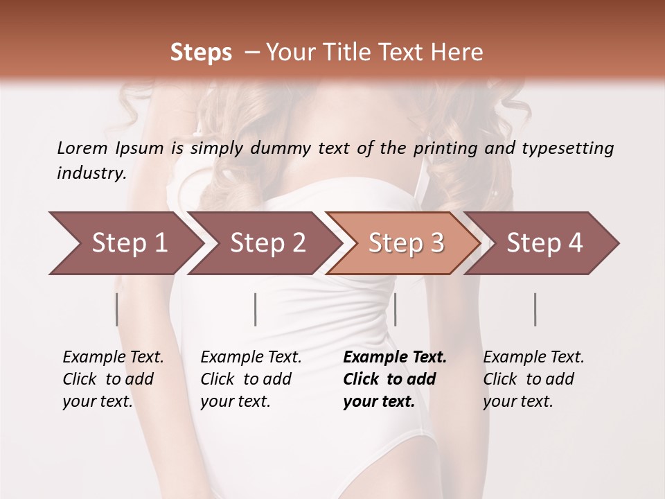 Girl In Swimsuit PowerPoint Template