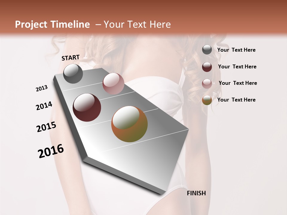 Girl In Swimsuit PowerPoint Template