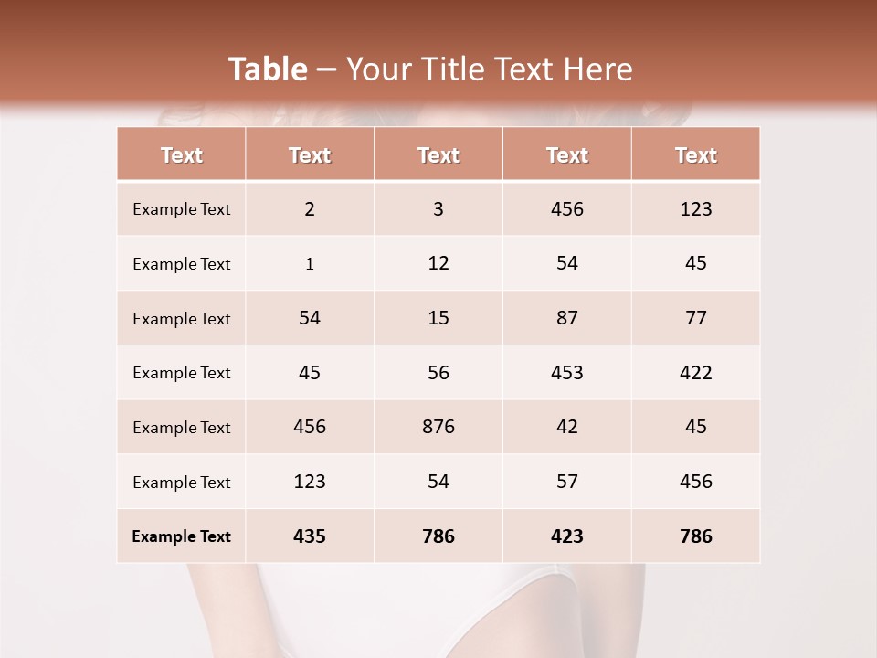 Girl In Swimsuit PowerPoint Template