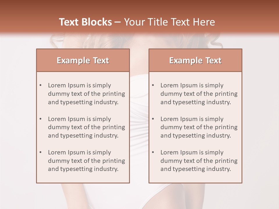 Girl In Swimsuit PowerPoint Template