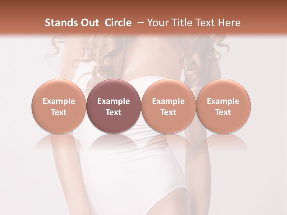 Girl In Swimsuit PowerPoint Template