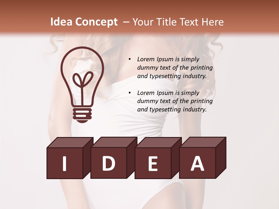 Girl In Swimsuit PowerPoint Template