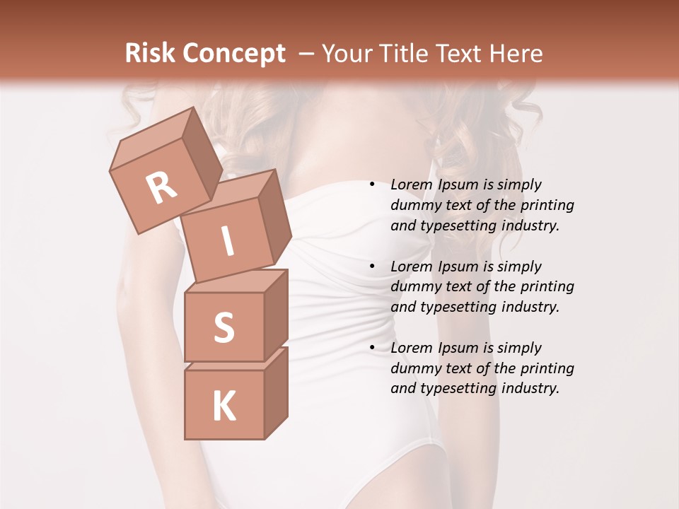 Girl In Swimsuit PowerPoint Template