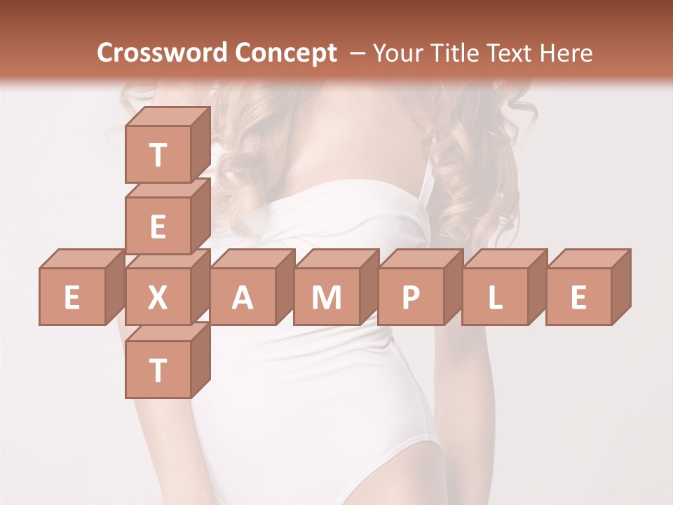 Girl In Swimsuit PowerPoint Template