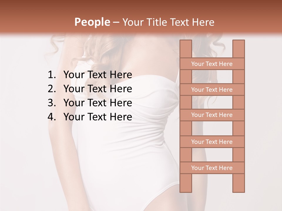 Girl In Swimsuit PowerPoint Template
