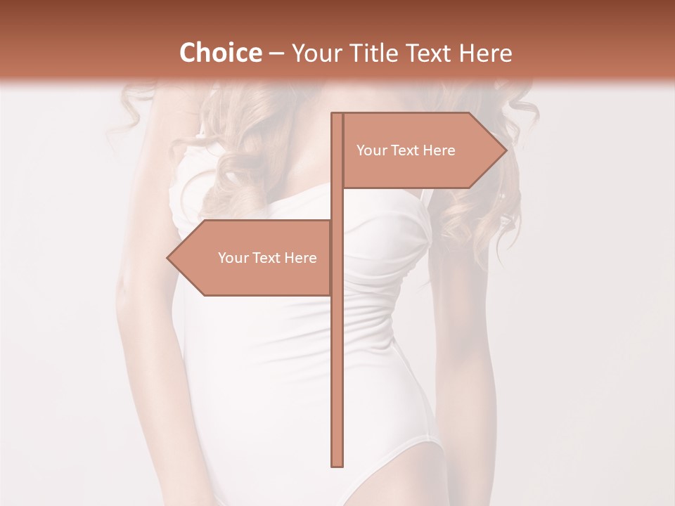 Girl In Swimsuit PowerPoint Template