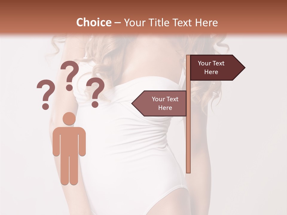 Girl In Swimsuit PowerPoint Template