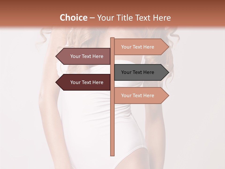 Girl In Swimsuit PowerPoint Template