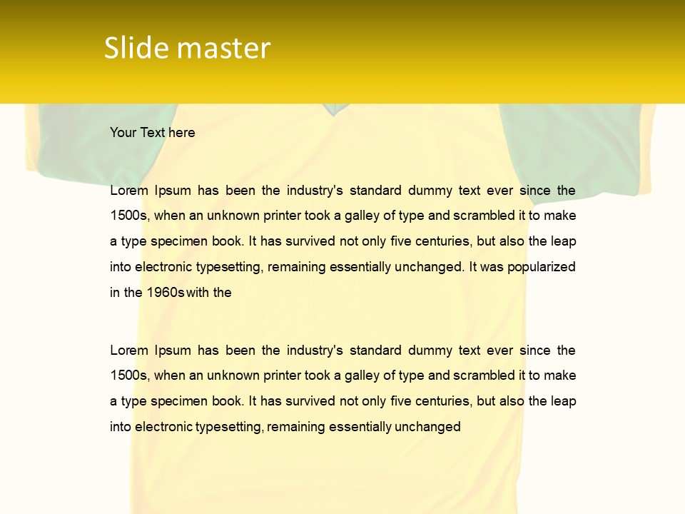 Yellow T-Shirt PowerPoint Template