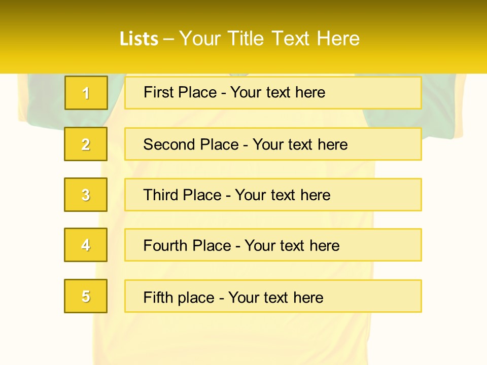 Yellow T-Shirt PowerPoint Template