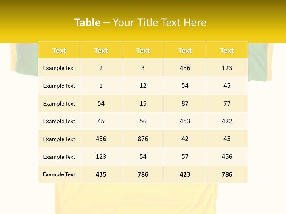 Yellow T-Shirt PowerPoint Template