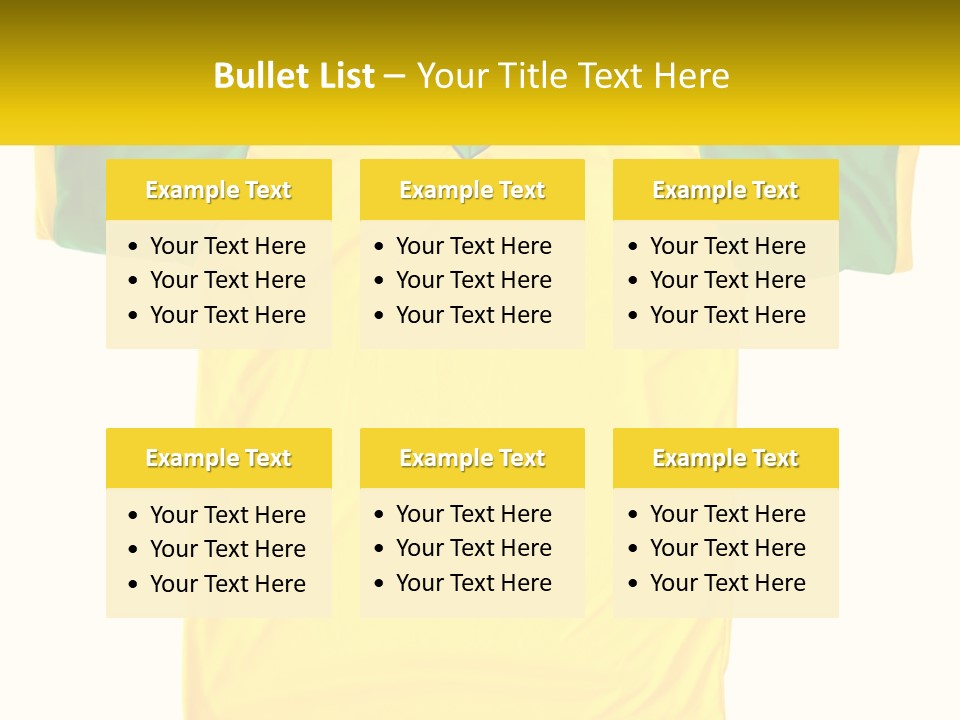 Yellow T-Shirt PowerPoint Template