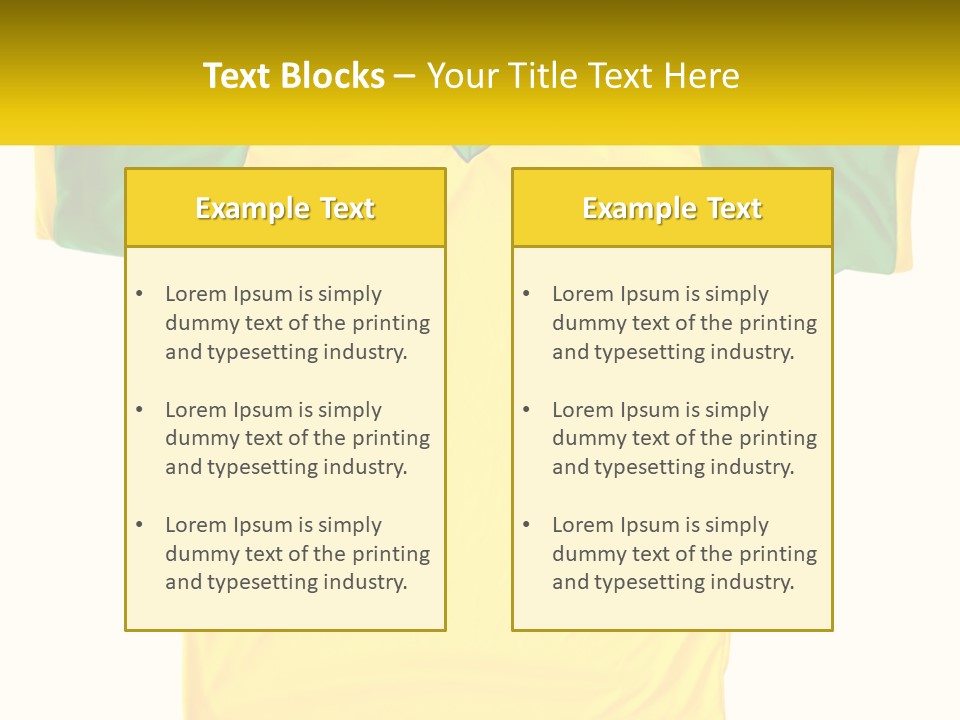 Yellow T-Shirt PowerPoint Template