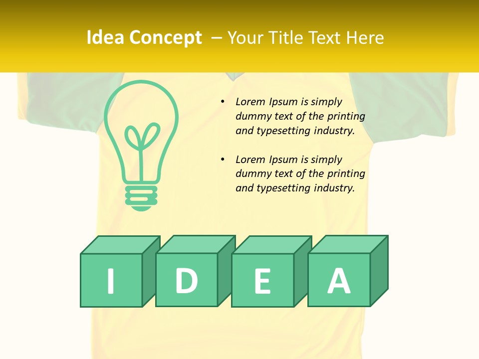 Yellow T-Shirt PowerPoint Template