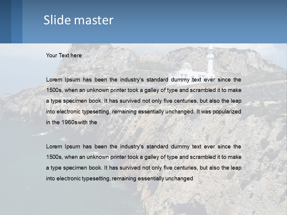 Lighthouse By The Sea PowerPoint Template