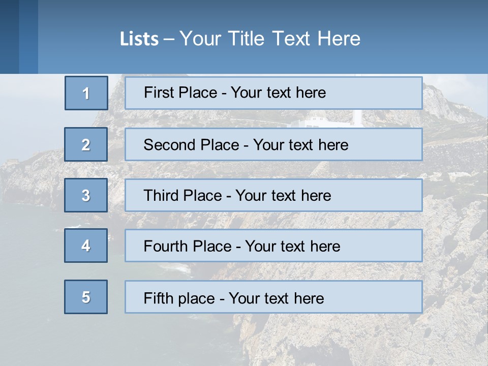 Lighthouse By The Sea PowerPoint Template