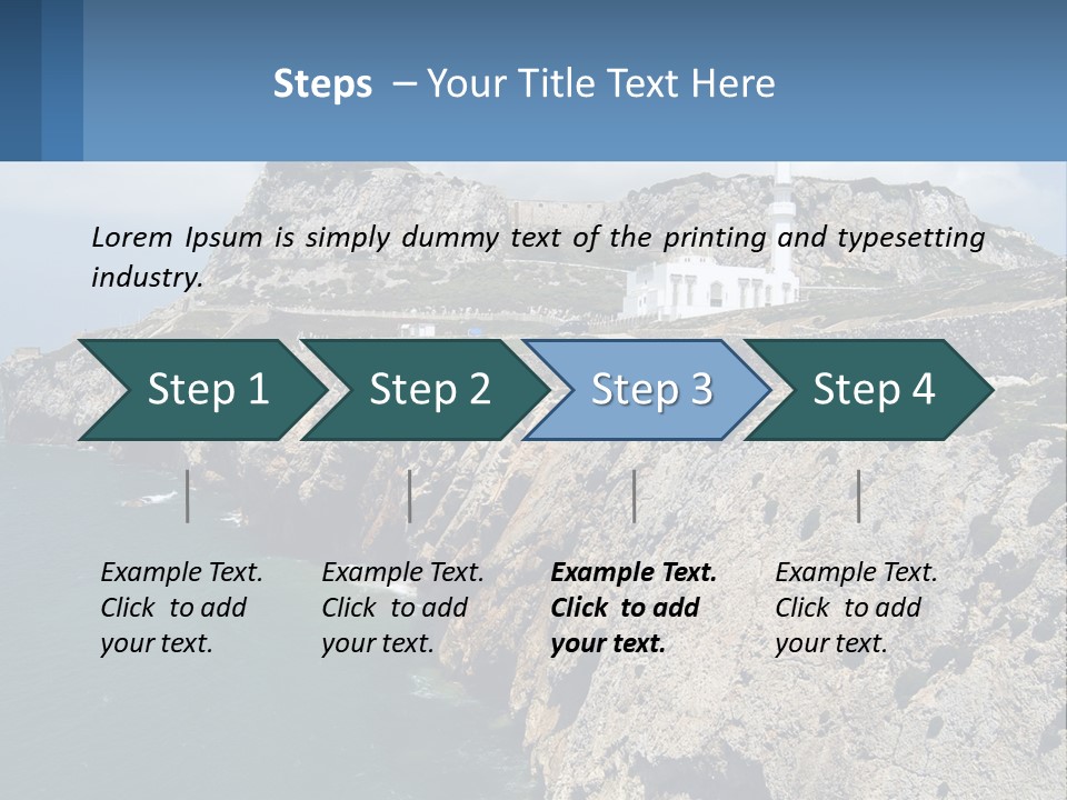 Lighthouse By The Sea PowerPoint Template