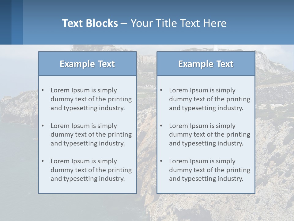 Lighthouse By The Sea PowerPoint Template